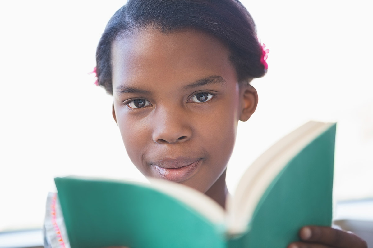 Young girl reading